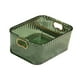 thumbnail image 4 of Caja de almacenamiento de cosméticos, organizador de escritorio, asas integradas, ligera, multiusos. Verde oscuro, 4 of 9