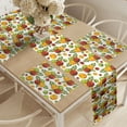 thumbnail image 2 of Ambesonne Fruits Table Runner & Placemats, Autumn Harvest Season Theme, Placemat 4 pcs + Runner 12"x72", Burnt Sienna and Yellow, 2 of 2