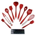 thumbnail image 1 of 10 Pieces Kitchen Utensil Tools Set Silicone Tongs Spatula Spoons Shovel Brush Whisk, 1 of 1