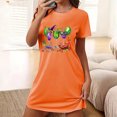 thumbnail image 4 of Fjofpr Shirts for Women Trendy Women's Carnival Short Nightgown With Printed Round Neck And Short Sleeves On The Chest, 4 of 5