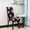 Black+Pink, variant on PiccoCasa 4Pcs Floral Dining Chair Cover Stretch Spandex Seat Protector, Black Pink