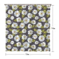 thumbnail image 5 of Darkgray Daisy Flower Green Leaves Pattern Shower Curtain 72"x72" ,Bathroom Decorative Shower Curtains Set with 12 Hooks,Modern Waterproof Washable Shower Curtain, 5 of 6
