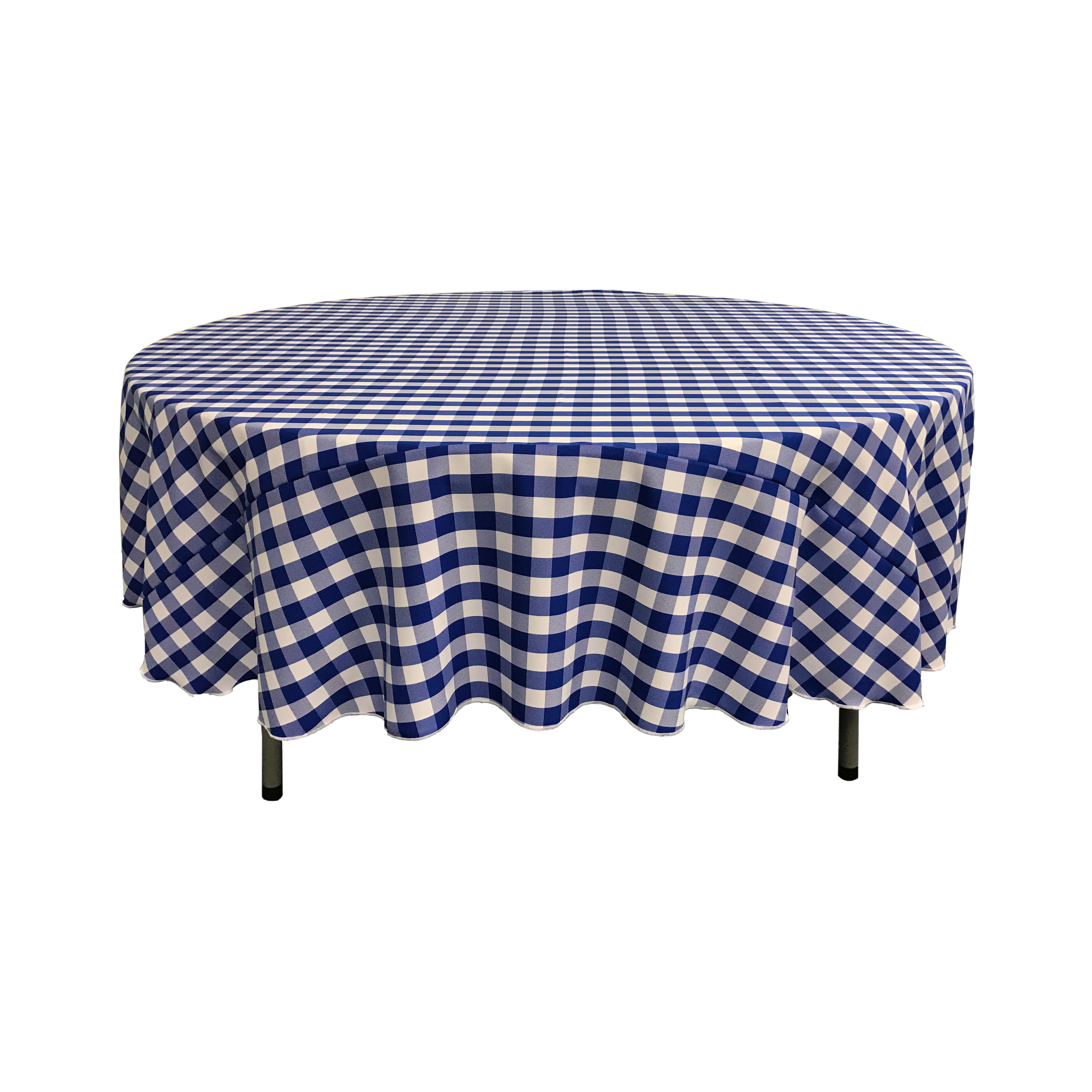 10 Checkered Tablecloths 72"×72" Square Overlays Polyester Gingham Buffalo Check 