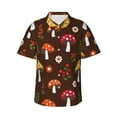thumbnail image 2 of Goofa Woodland Mushroom Hawaiian Shirt for Men, Unisex Summer Beach Casual Short Sleeve Button Down Shirts,Aloha Tropical Floral print shirt-, 2 of 9