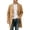Khaki, variant on Nmnitkp Men's Solid Color Notched Lapel Single‑Breasted Mid‑Long Wool Blend Overcoat Long Sleeve Pocket Trench Coat for Fall Winter Business Casual Daily Street Outfits Dark Gray,S