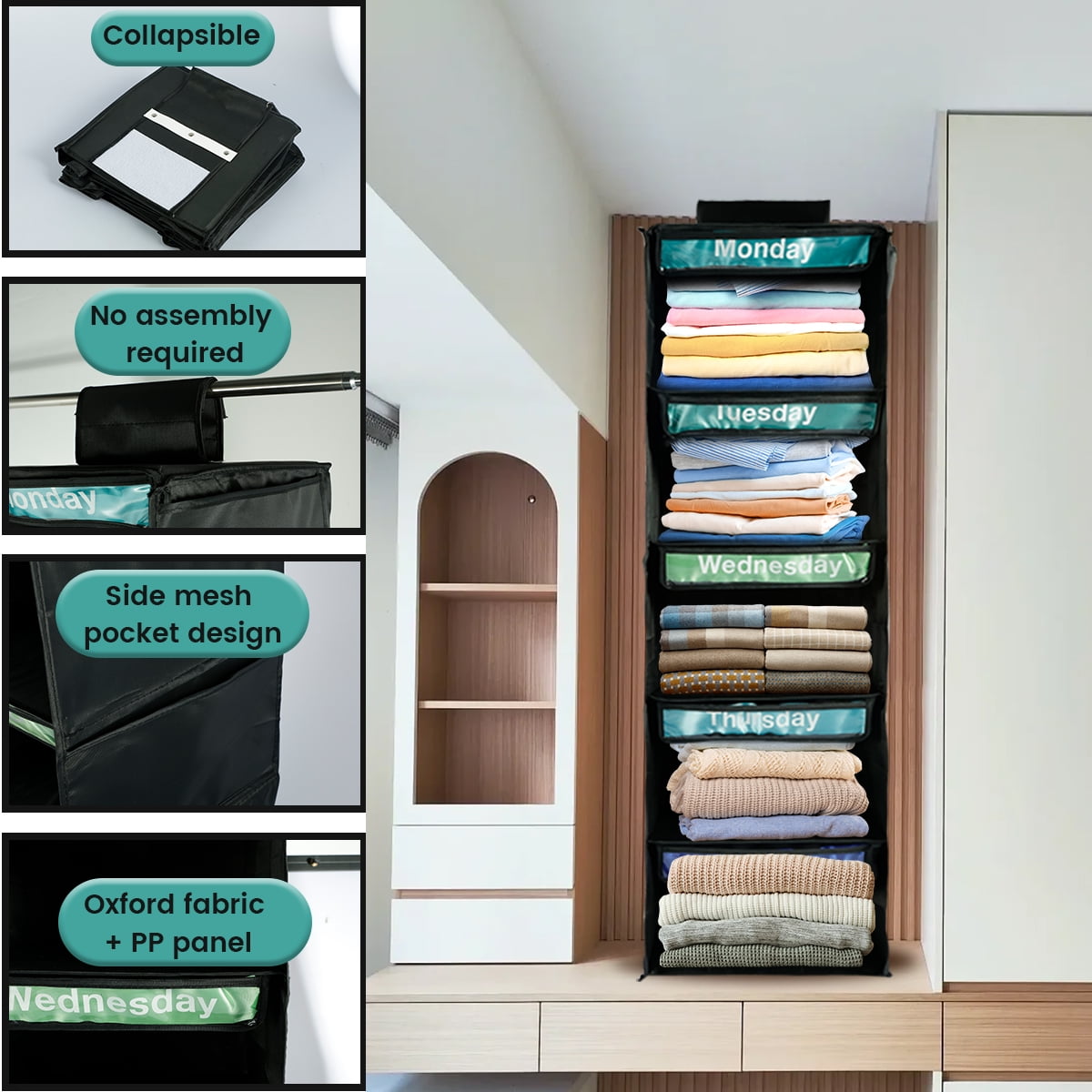 Children's day of the week clothes clearance organizer