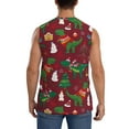 thumbnail image 4 of Daiia Dinosaur Christmas Happy New Year Printed Men's Tank Tops,Casual Soft Sleeveless Gym Muscle Shirts Bodybuilding Tee-Small, 4 of 8