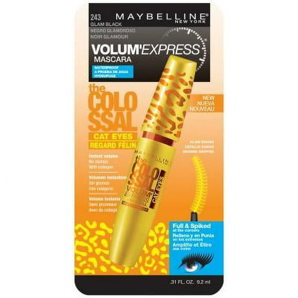Maybelline Volum' Express Colossal Cat Eyes Waterproof Mascara, Glam Black [241]