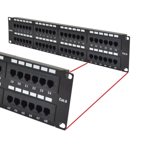 Cat6 UTP 48 Port Network LAN Patch Panel 2U 110 with cable management price history on PriceWatchPro