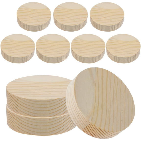 Raindrops DIY Craft Decorations for Kids Girls Unpainted Beige Plastic Wood Slices for Hand Painting and Decoration Projects 8x2cm