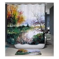 thumbnail image 2 of Cortina de ducha Baoblaze 180x180cm Resistente al Agua Multicolor con 12 Ganchos, 2 of 4
