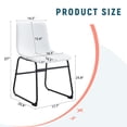 thumbnail image 4 of 16.5 Inch PU Leather Dining Room Dining Chair Set of 4, Modern Minimalist and Industrial Style Ambient Upholstered Seat with Backrest and Metal Legs, White, 4 of 9