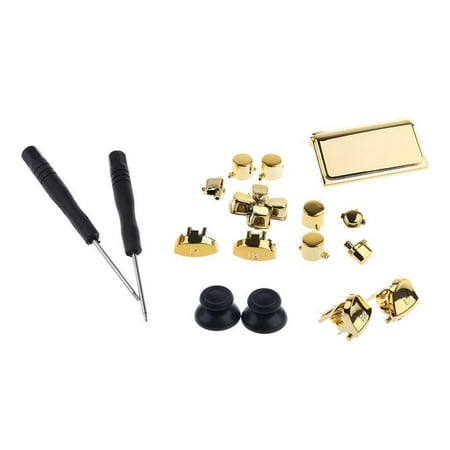 

1 Sets Chrome Gold Full Buttons Mods Kit For PS4 Controller Screwdrivers