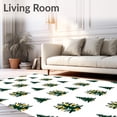 thumbnail image 2 of ODIKA 3'x5' Machine Washable Non-Slip Area Rug, Festive Pine Tree Bath with Holiday Bell Accents High Traffic Rug, Green, 652028, 2 of 7
