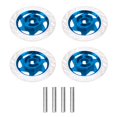 thumbnail image 1 of 4Pack ShareGoo Metal 12mm Hex Hub Wheel Rim Tires Brake Disc Compatible with Traxxas Tamiya HSP HPI Redcat Racing 1/10 On-Road RC Car (Dark Blue), 1 of 5