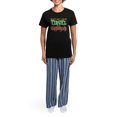 thumbnail image 4 of CafePress - TINSEL IN A TANGLE Women's Dark Pajamas - Women's Short Sleeve Print T-Shirt and Pants Dark Cotton Pajama Set, 4 of 7