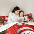 thumbnail image 5 of jejeloiu Kawaii Snowmen Queen Comforter Set,Merry Christmas Bedding Sets,Xmas Tree Gifts Bedding Comforter Set For Childrem,Ultra Soft Home Decor Reversible,3pcs, 5 of 8