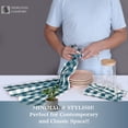 thumbnail image 2 of HEIRLOOM COMFORT Gingham Check Kitchen Towels 12 Pack, 18"x26", 100% Cotton, Super Absorbent & Quick Dry, Durable Dish Towel for Drying Dishes, Machine Washable, Everyday Use - Teal, White, 2 of 6