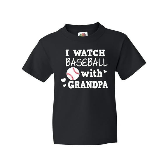Inktastic I Watch Baseball with My Grandpa Youth T-Shirt