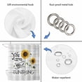 thumbnail image 6 of Farmhouses Sunflowers Bathroom Shower Curtains with Hooks, You Are My Sunshine Grey Wood Grain Waterproof Fabric Washable Shower Curtain for Home Hotel Bathtub Decor 36x72 Inch, 6 of 9