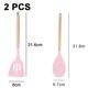 thumbnail image 2 of Utensilios de cocina del silicón, sistema del utensilio de cocina de 2 piezas, utensilios de cocina de madera fáciles de limpiar, 2 of 5