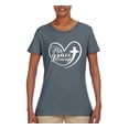 thumbnail image 2 of Wild Bobby His Grace Is Enough Heart Inspirational/Christian Women Graphic Tee, Charcoal, 3X-Large, 2 of 5