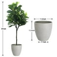 thumbnail image 2 of Colourtree Fiddle 59" Leaf Fig Tree Artificial - Tall Faux Fiddle Leaf Fig Tree - Fake Fig Plant with Realistic Texture for Indoor Outdoor Modern Home House Office - Pot Style 04, 2 of 6