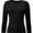 Black, variant on Womens Pullover Long Sleeve Crewneck Shirts Ribbed Knit Slim Fitted Casual Jumper Tops