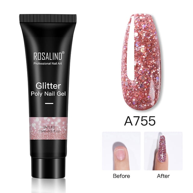 EGNMCR ROSALIND Glitter Pearlescent Extender 15ml Crystal Nail Gel Extender Extension fluid