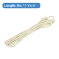 thumbnail image 2 of Uxcell Twisted Cord Trim 5 Yard 0.2 inch 3-Ply Twine Braided Rope Shiny Thread String for Craft Gift Bag Curtain Cream, 2 of 7