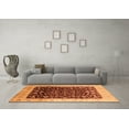 thumbnail image 3 of Ahgly Company Indoor Round Oriental Orange Industrial Area Rugs, 8' Round, 3 of 4