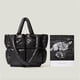 thumbnail image 2 of Jumpingount El bolso de mano elegante de nylon del globo con correas de hombro cómodas de gran capacidad rellenó el bolso de hombro Bolsas de mensajero y de hombro Marrón, 2 of 6