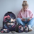 thumbnail image 2 of Yspwyqan Kids Backpack Set 4Pcs with Lunch Box Pencil Case, Black and White Baby Axolotl Lightweight Bookbag for Elementary Middle School Back to School, 2 of 7