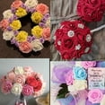thumbnail image 3 of Joernso 25Pcs Artificial Flower PE Rose Stick Wedding Bouquet Wreath DIY Party Decor, 3 of 8