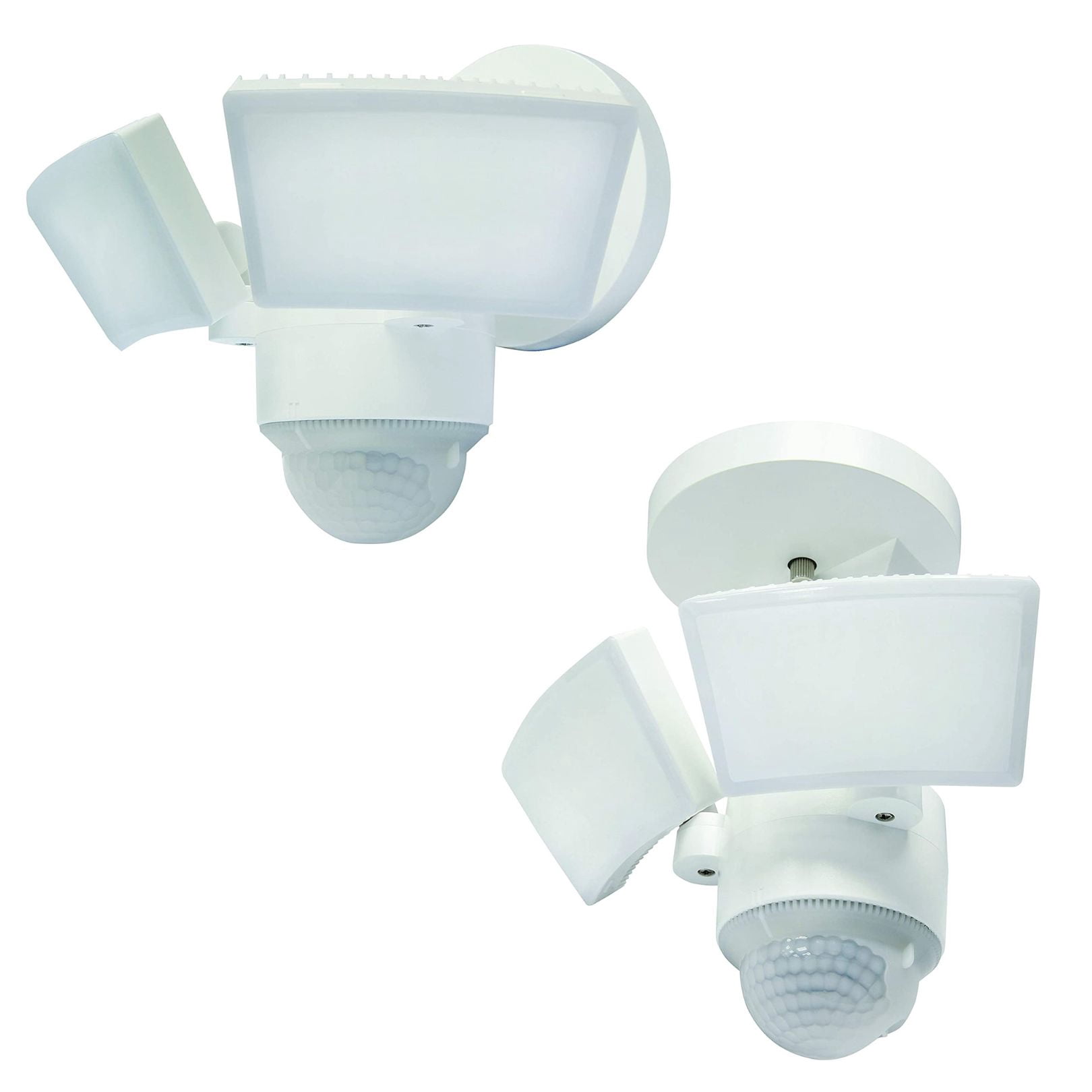 IQ America LED Outdoor Motion Sensor Security Floodlight, 1100 Lumens, 180° Detection, Weatherproof