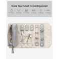 thumbnail image 3 of Jewellery Box Travel Accessory Storage Organizer Roll Small Faux Leather Travel Jewellery Box for Rings, Earring, Necklaces purple, 3 of 5