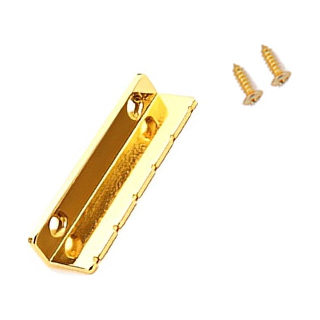 Yuarrent Tuerca de guitarra en forma de L 6 cuerdas almohadas Metal ranurado resistente duradero instrumento Musical bajo eléctrico Kit suministros Accesorios para instrumentos musicales Oro Yuarrent OD032189-02