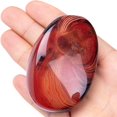 thumbnail image 1 of Cristal de piedra de palma de ágata con bandas - Chakra natural Reiki pulido, 1 of 3