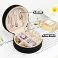thumbnail image 3 of Mini joyero de viaje de terciopelo, joyero de viaje para niñas y mujeres, pequeño organizador de joyas para anillos, aretes, collares, 3 of 5