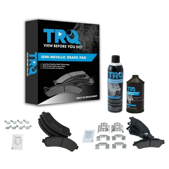 TRQ Front & Rear Premium Posi Metallic Disc Brake Pad Kit w/Chemicals BFA15136 Fits select: 1998-2004 CHEVROLET S TRUCK, 1997-2005 CHEVROLET BLAZER