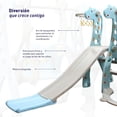 thumbnail image 4 of Centro de Juegos Infantil Bluelander con Tobogán, Columpio y Canasta para Exterior, 4 of 5