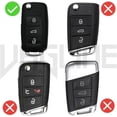 thumbnail image 2 of Funda de Silicona Suave para Llave-Control de Jetta, Golf, Polo, Vento Clasico. Compatible Solo con Controles de 3 Botones, 2 of 2