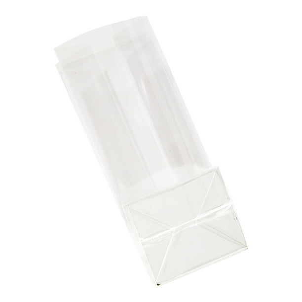 Bag Tek Clear Plastic Gusset Bag - Flat Bottom, Paper Insert, Heat ...