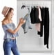 thumbnail image 5 of 10 Pack Pants Hangers, Skirt Hangers with 2 Adjustable Non-Slip Clips for Hanging Pants, Skirts - Very Light Blue, 5 of 5