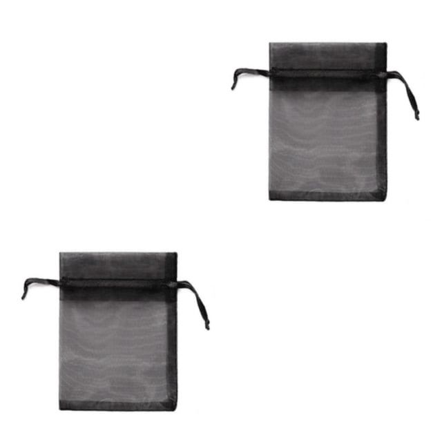 Riwesomey 50piece Multi Fruit And Bird Control Mesh With Proof Drawstring Lightweight Bag And Cloth Bag 50pcs More Bag Fruit negro 10*12 CM 2piezas