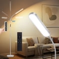 thumbnail image 1 of OUTON LED Floor Lamp for Living Room, Dimmable Reading Lamp with Remote and Touch Control, 4 Color Temperature Standing Lamp for Bedroom Office Piano(Grey), 1 of 10