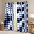 thumbnail image 2 of Homewish Modern Fashion Checkered Black Out Curtains, Navy Buffalo Plaid Curtains Pack of 2 (42x63 Each), Teens Kids Adult Women Bedroom Curtains, Blackout Curtains Bedroom Decor, 2 of 5