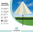 thumbnail image 2 of Sombrilla para Exterior jardín Playa 2.7mts Acero Reforzada beige Sky Green HJSB25140001, 2 of 8
