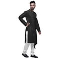 thumbnail image 4 of Atasi Cotton Satin MensÂ&nbsp;KurtaÂ&nbsp;Solid Chinese Collar Mens LongÂ&nbsp;KurtaÂ&nbsp;Shirt, 4 of 5