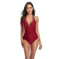 thumbnail image 4 of Traje de baño de una pieza para mujer con control de abdomen y cuello en V s202412247785, 4 of 5